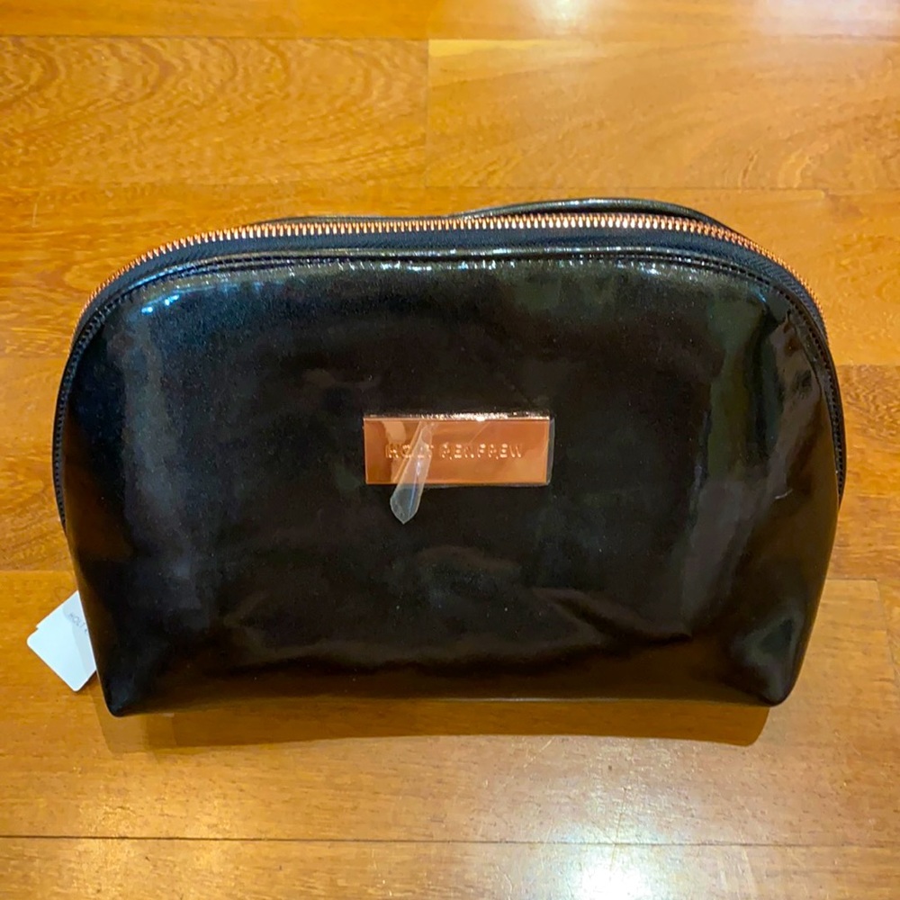 Black large makeup bag